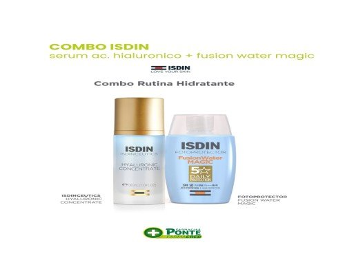 Combo ISDIN - Serum Hyaluronic Conc + Fotoprotector Fusion Water