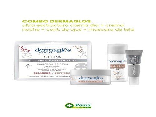 Combo Dermaglos-Ultra Estructura Crema Dia+Noche+ Cont Ojos+Mascarilla