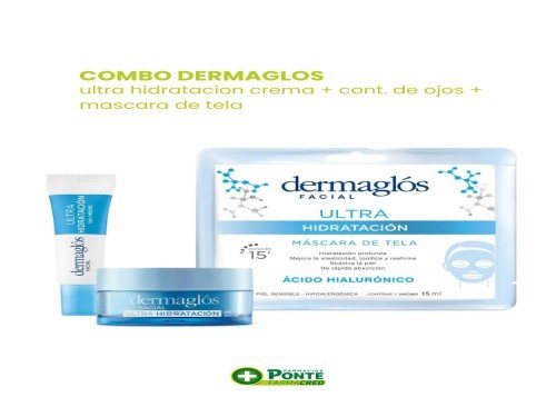Combo Dermaglos - Ultra Hidratacion Crema + Contorno de Ojos + Mascara