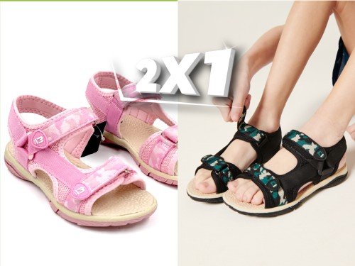 2x1 Gomones ojotas sandalias niña niño playa pileta goma