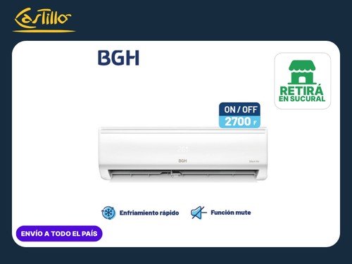 Aire Acondicionado Split BGH BS35WCHU-3250W  2752F -Frío Calor