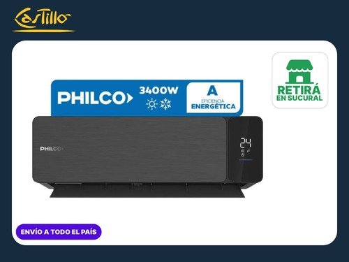 Aire Split Philco PHBKS34HA6AN- 3400W 2924F  Frío Calor Negro