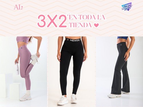 Calzas deportivas lisas, estampadas y de morley, en promo 3x2