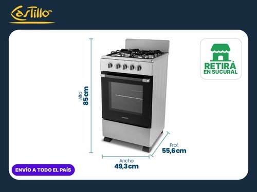 Cocina Multigas Philco PHCN50P 50 cm Plata