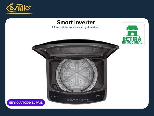 LG Lavarropas 10,5 KG WT11MVTB- Negro  Smart InverterMotor