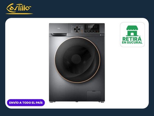 Lavasecarropas TCL C210WDG 10 kg/6 kg Inverter Gris