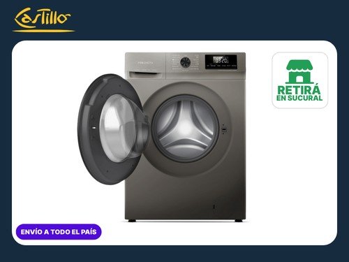 Lavarropas Automático Philco Phlf8014pi2 8kg Inverter Plata