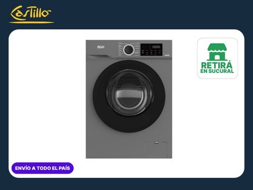 Lavarropas Automático BGH BWFE06S24AR 6 Kg Inverter Silver