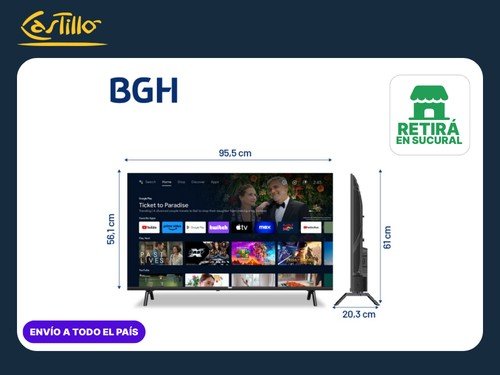 Smart Tv Led 43" Full Hd Bgh Android B4325fs5a