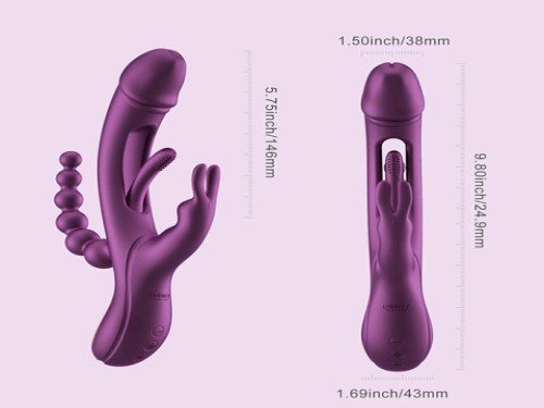 VIBRADOR PREMIUM TRIPLE ESTIMULACION CON APP by Honey Play Box®