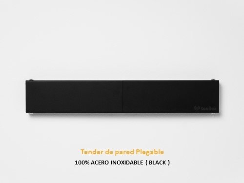 Tender TENFLEX BLACK Plegable De Pared - 60 x 30 cm - Acero Inoxidable