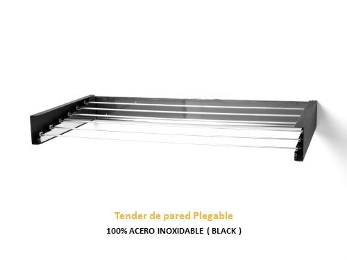 Tender TENFLEX BLACK Plegable De Pared - 100x50 cm - Acero Inoxidable