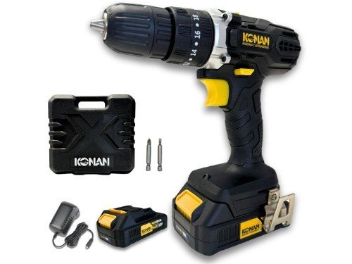 Taladro Atornillador Percutor Inalambrico  Bateria 12 V Konan
