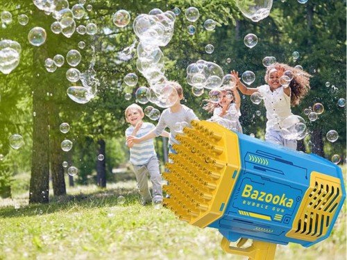 Burbujero Pistola Burbujas Automatico Recargable Usb Luces