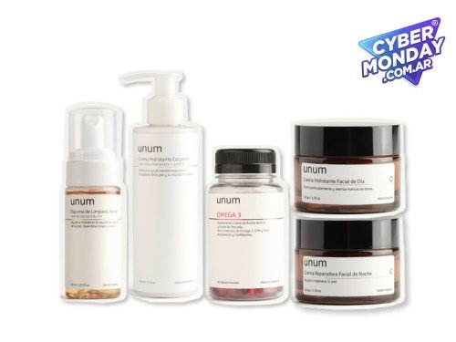 Kit: Crema Facial Dia y Noche + Corporal + Espuma + Suplemento Omega 3
