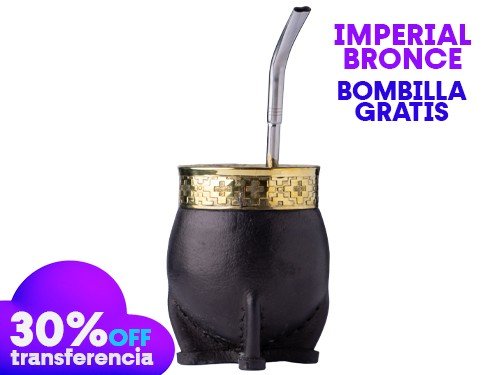 Mate Imperial Premium de Bronce + Bombilla Pico de Loro DE REGALO