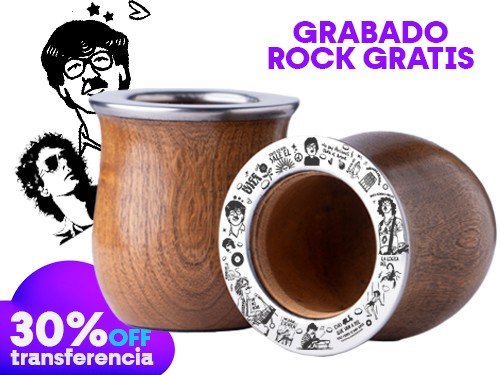 Mate Algarrobo + GRABADO ROCK GRATIS