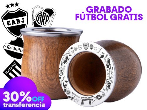 Mate Algarrobo + GRABADO Futbol GRATIS