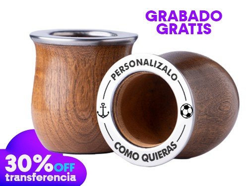 Mate Algarrobo Zizou + PERSONALIZADO GRATIS
