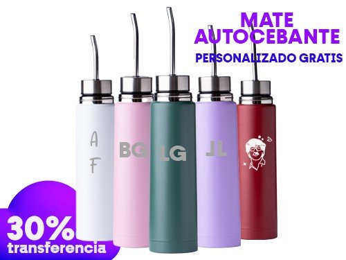 Mate Termo Autocebante + PERSONALIZADO GRATIS
