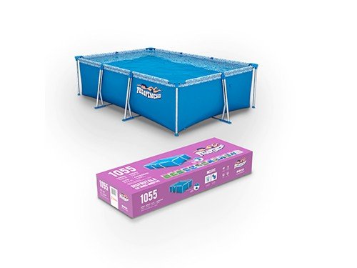 Pileta de lona rectangular Pelopincho 1055 4500L. 3x2x0.75mt