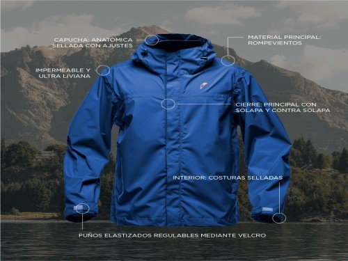 Rompeviento Cacique Campera 100% Impermeable Termosellado