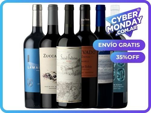 Mix Vinos “Premium” x 6 botellas 35%OFF Cybermonday