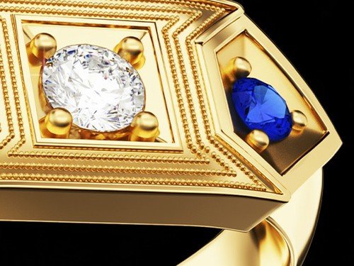 Anillo Banderita 0800 Don Rouch ARGENTA Bañado en Oro