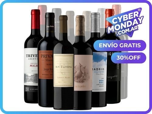 Mega Vinos "Selección Reserva” x 12 botellas 30%OFF Cybermonday