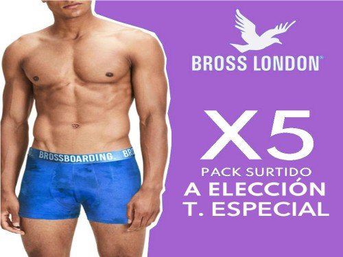 Pack X5 Bóxer Bross Estampado Talles Especiales