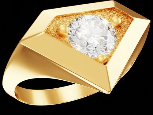 Anillo Solitario 0800 ARGENTA Bañado en Oro