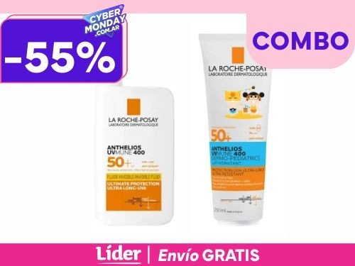 La Roche Posay Combo Solar Fluido Sin Color + Leche Pediatrica