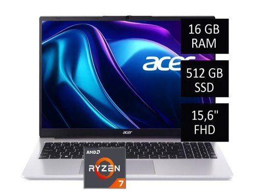 Notebook Acer Aspire 3 Ryzen 7 7730U 16 GB Ram 512 GB SSD 15.6¨ Full H