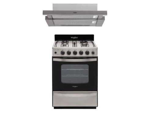 Combo Whirlpool Cocina Multigas y Campana Telescopica