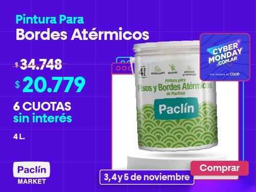 PINTURA PARA PISOS Y BORDES ATERMICOS PARA TU PILETA, 6 CUOTAS S/INT!!