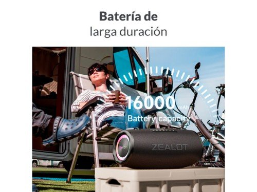 Parlante Portátil ZEALOT S87 80W 16A Black-