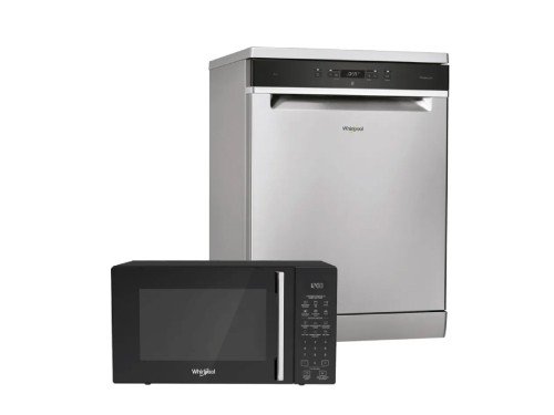 Lavavajillas Whirlpool Inverter 14 Cubiertos y Microondas WCollection