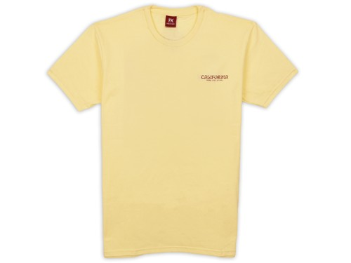 Remera Freekick Hombre Surf And Palms Manga Corta Amarillo