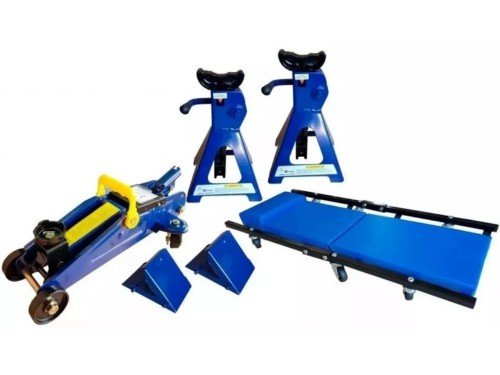 Gato Crique Hidraulico + Kit Mecanico Camilla Cuña Caballete KLD