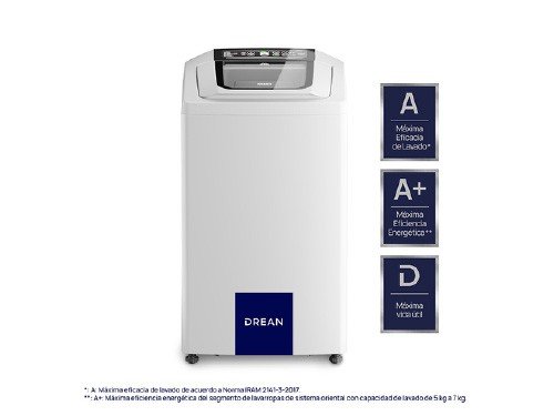 Lavarropas Carga Superior 6,5 Kg Gris Drean