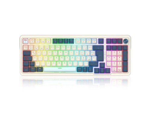 Teclado Redragon Eisa K686WB RGB PRO Blanco y azul