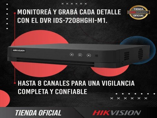 DVR Grabador de 8 canales Hikvision - DS-7208HGHI-M1 720p