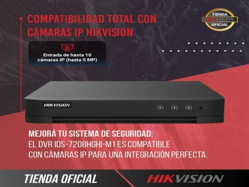 DVR Grabador de 8 canales Hikvision - DS-7208HGHI-M1 720p
