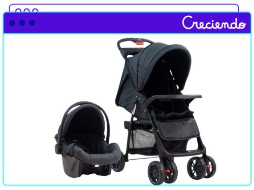 Coche De Paseo De Bebé Mega Baby Travel System Liviano con Huevito