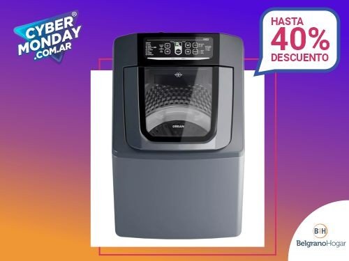 Lavarropas Drean Neo Fuzzy gris 6.5 kilos 800RPM c/superior 10 prog