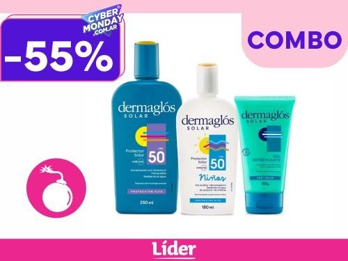 Dermaglos Combo Solar Familiar (F50+ Niños + Post Solar)