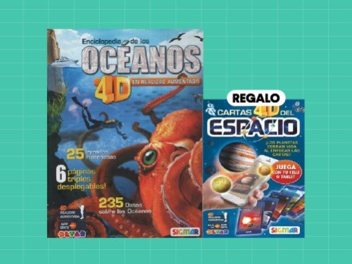 Enciclopedias 4D Infantiles + Cartas 4D del Espacio de regalo