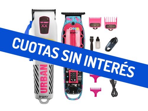 Combo Cortadora de Pelo Bway Urban 7800 rpm 10W 2200mAh + One Trimmer