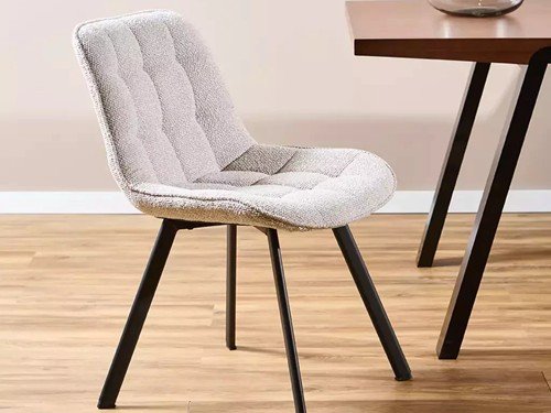 Silla de comedor Austria tapizada con base metálica resistente