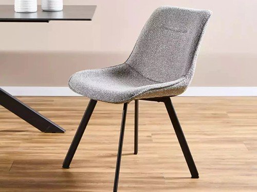 Silla de comedor Estonia tapizada con base metálica resistente
